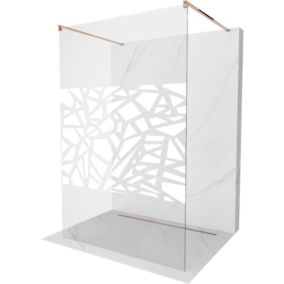 Ścianka prysznicowa Mexen Kioto biały wzór 110 x 200 cm 800-110-002-60-85 1 szt.