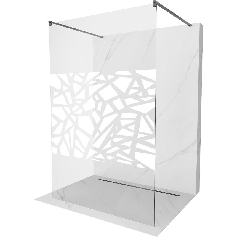Ścianka prysznicowa Mexen Kioto biały wzór 110x200 cm  800-110-002-66-85 1 szt.