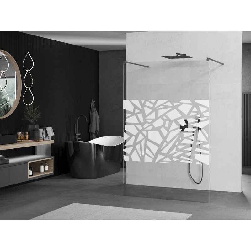 Ścianka prysznicowa Mexen Kioto biały wzór 110x200 cm  800-110-002-66-85 1 szt.