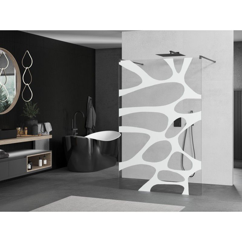 Ścianka prysznicowa Mexen Kioto biały wzór 110x200 cm  800-110-002-66-97 1 szt.