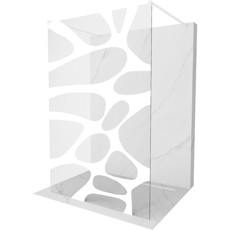 Ścianka prysznicowa Mexen Kioto biały wzór 120 x 200 cm  800-120-002-20-97 1 szt.