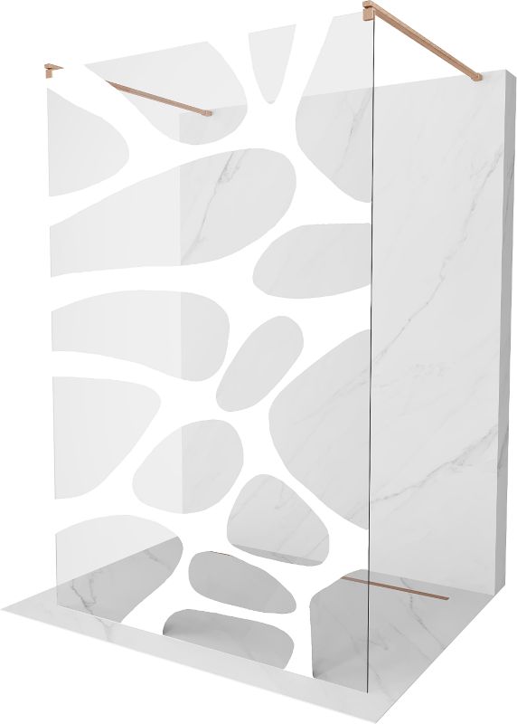 Ścianka prysznicowa Mexen Kioto biały wzór 120 x 200 cm  800-120-002-65-97 1 szt.