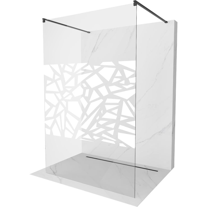 Ścianka prysznicowa Mexen Kioto biały wzór 120 x 200 cm 800-120-002-70-85 1 szt.