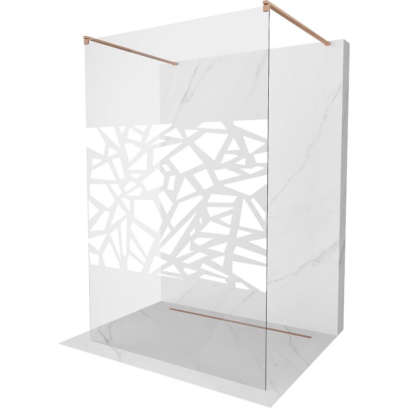 Ścianka prysznicowa Mexen Kioto biały wzór 120x200 cm  800-120-002-65-85 1 szt.