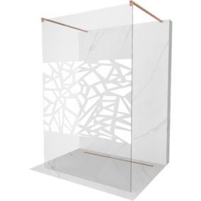 Ścianka prysznicowa Mexen Kioto biały wzór 120x200 cm  800-120-002-65-85 1 szt.