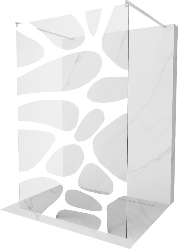 Ścianka prysznicowa Mexen Kioto biały wzór 120x200 cm 800-120-002-97-97 1 szt.