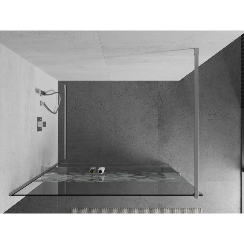 Ścianka prysznicowa Mexen Kioto+ biały wzór 120x200 cm  800-120-121-01-85 1 szt.