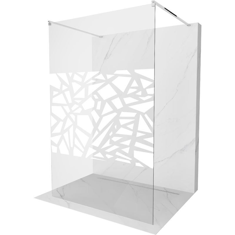 Ścianka prysznicowa Mexen Kioto biały wzór 130x200 cm  800-130-002-01-85 1 szt.