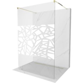Ścianka prysznicowa Mexen Kioto biały wzór 130x200 cm  800-130-002-50-85 1 szt.