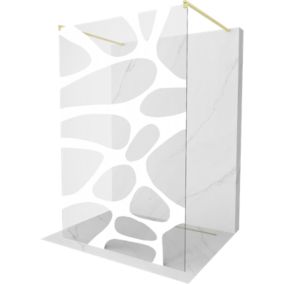 Ścianka prysznicowa Mexen Kioto biały wzór 130x200 cm  800-130-002-55-97 1 szt.