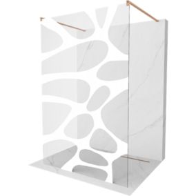 Ścianka prysznicowa Mexen Kioto biały wzór 130x200 cm  800-130-002-65-97 1 szt.