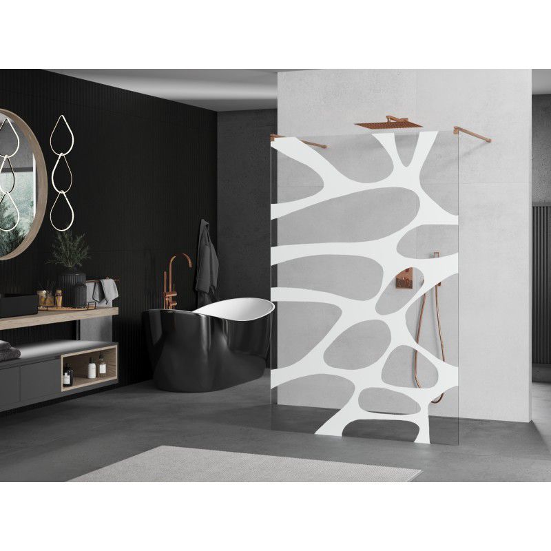 Ścianka prysznicowa Mexen Kioto biały wzór 130x200 cm  800-130-002-65-97 1 szt.