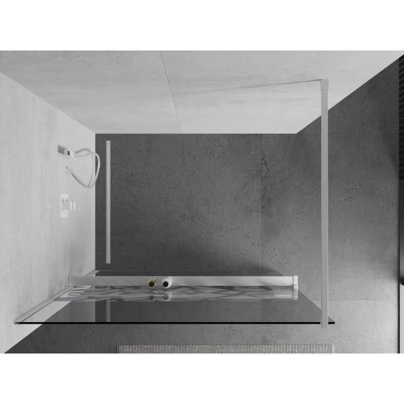 Ścianka prysznicowa Mexen Kioto+ biały wzór 140x200 cm  800-140-121-20-85 1 szt.