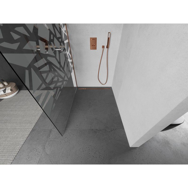 Ścianka prysznicowa Mexen Kioto biały wzór 70 x 200 cm  800-070-101-65-85 1 szt.