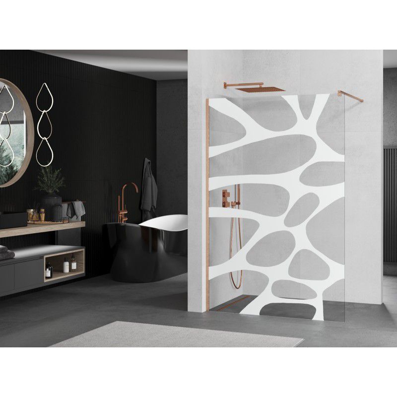 Ścianka prysznicowa Mexen Kioto biały wzór 70 x 200 cm 800-070-101-65-97 1 szt.