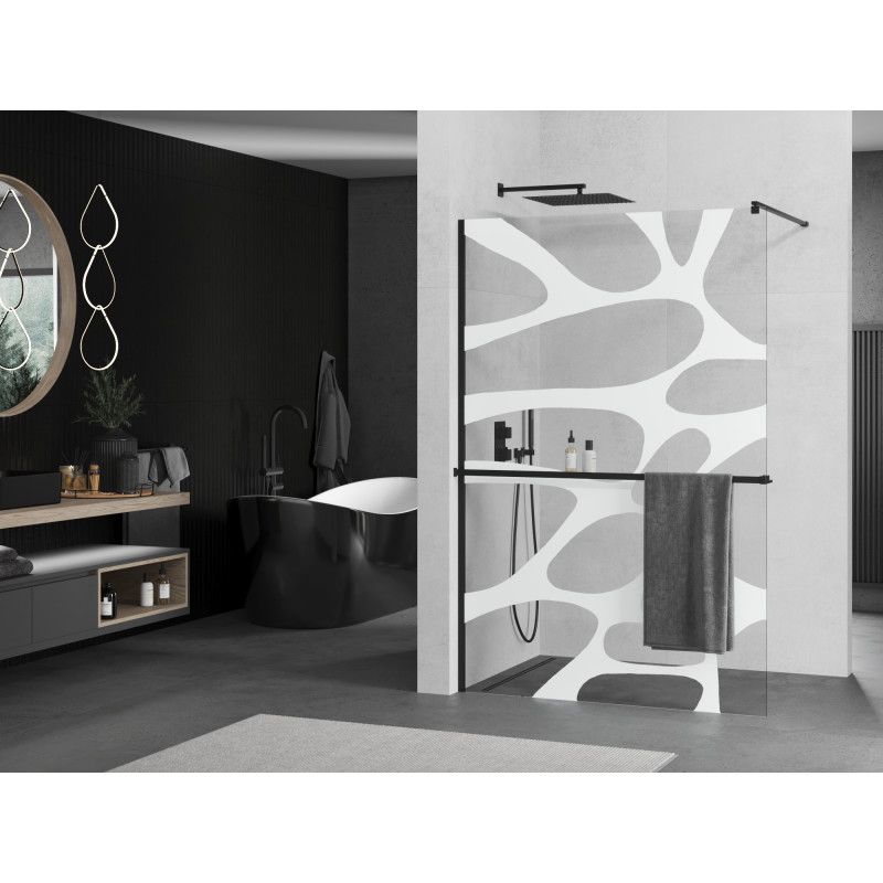 Ścianka prysznicowa Mexen Kioto+ biały wzór 70 x 200 cm 800-070-121-70-97 1 szt.