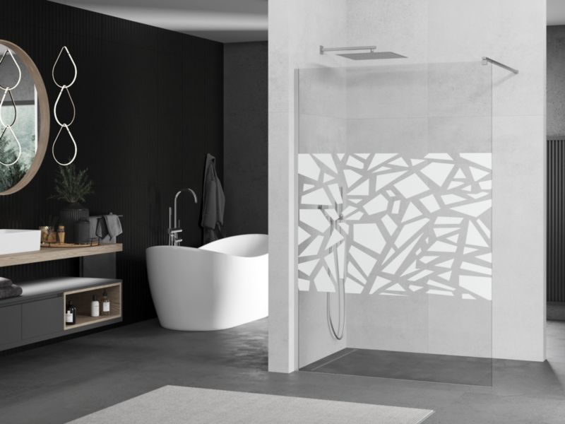 Ścianka prysznicowa Mexen Kioto biały wzór 70x200 cm 800-070-101-01-85 1 szt.