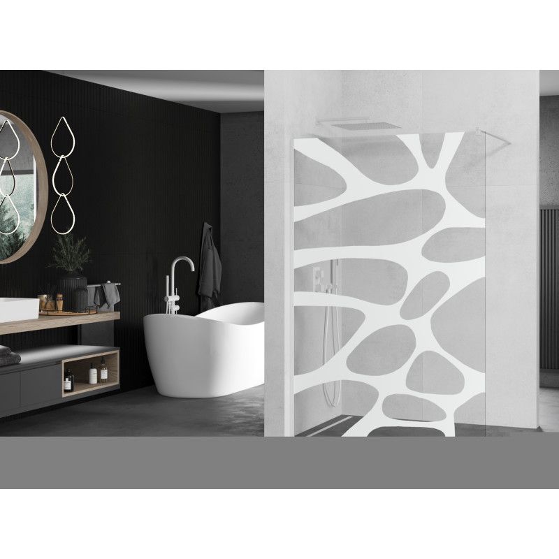 Ścianka prysznicowa Mexen Kioto biały wzór 70x200 cm  800-070-101-20-97 1 szt.