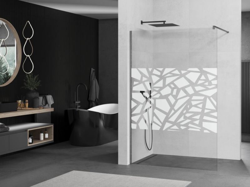 Ścianka prysznicowa Mexen Kioto biały wzór 70x200 cm  800-070-101-66-85 1 szt.