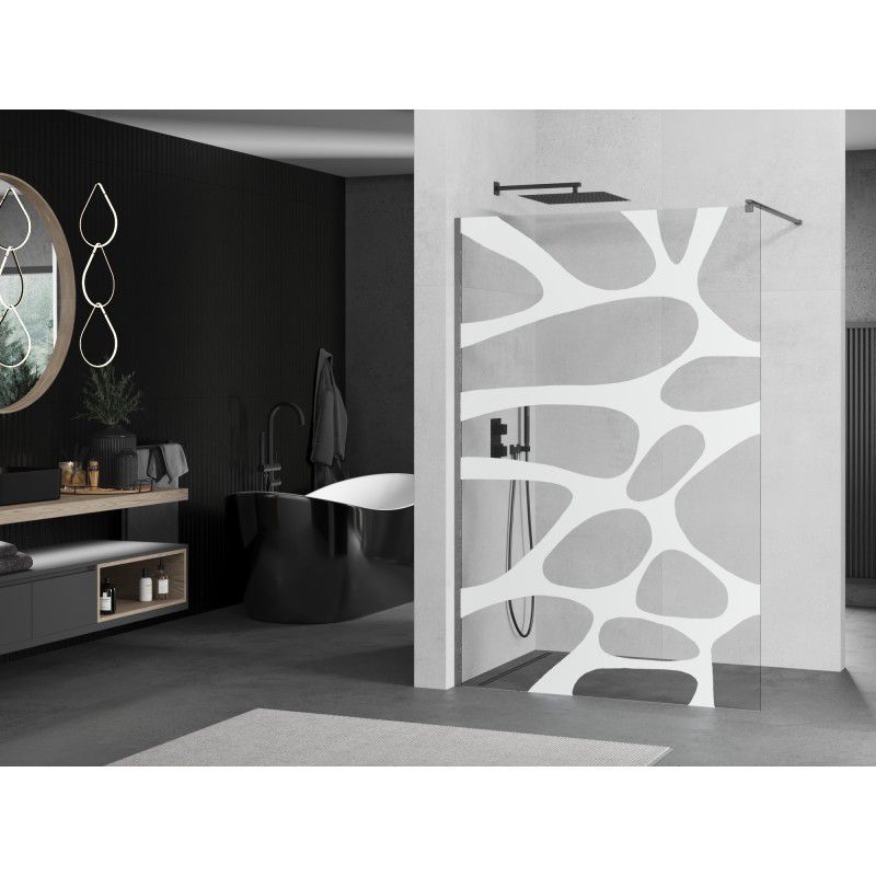 Ścianka prysznicowa Mexen Kioto biały wzór 70x200 cm  800-070-101-66-97 1 szt.