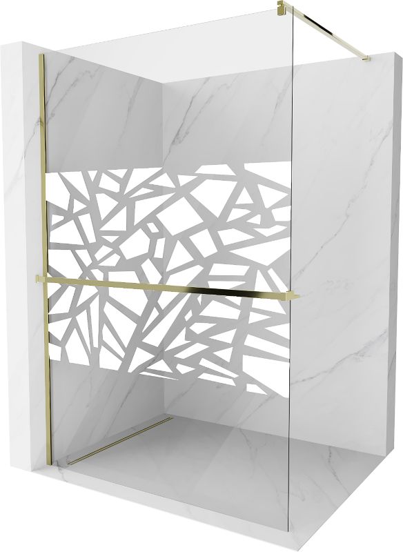 Ścianka prysznicowa Mexen Kioto+ biały wzór 70x200 cm  800-070-121-50-85 1 szt.