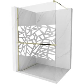 Ścianka prysznicowa Mexen Kioto+ biały wzór 70x200 cm  800-070-121-50-85 1 szt.