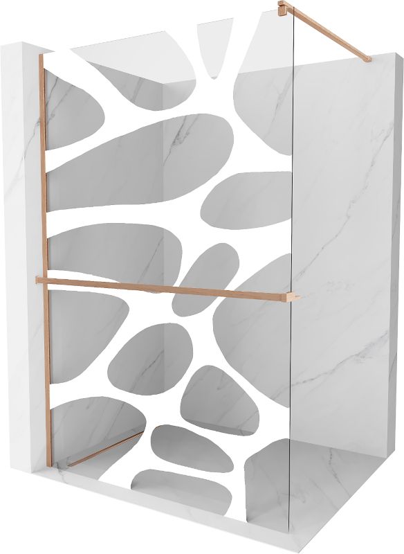 Ścianka prysznicowa Mexen Kioto+ biały wzór 70x200 cm  800-070-121-65-971 szt.