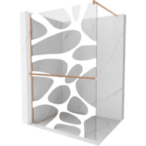 Ścianka prysznicowa Mexen Kioto+ biały wzór 70x200 cm  800-070-121-65-971 szt.