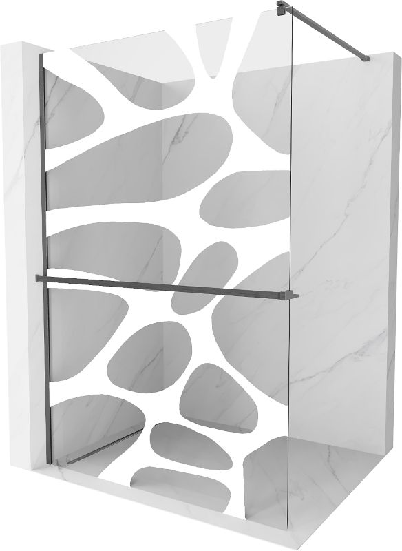 Ścianka prysznicowa Mexen Kioto+ biały wzór 70x200 cm  800-070-121-66-97 1 szt.