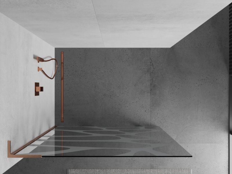 Ścianka prysznicowa Mexen Kioto biały wzór 80 x 200 cm 1 szt.