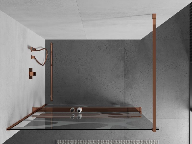 Ścianka prysznicowa Mexen Kioto+ biały wzór 80x200 cm 1 szt.