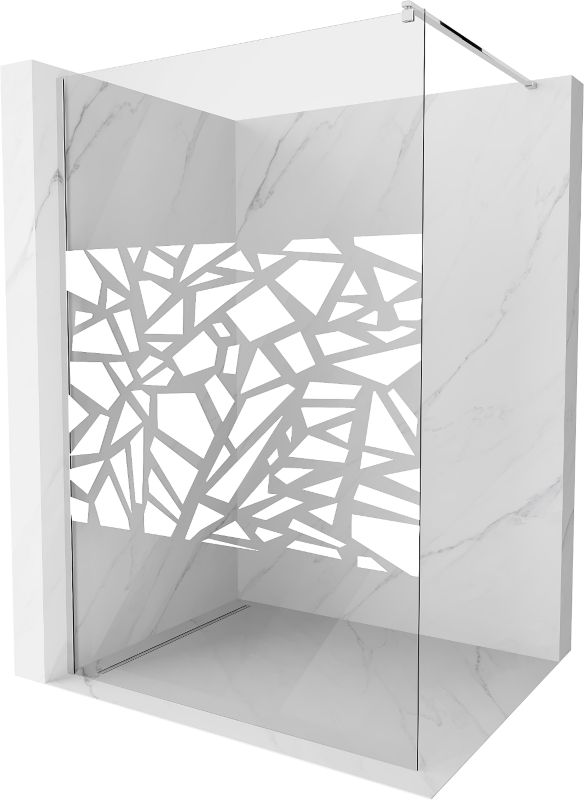 Ścianka prysznicowa Mexen Kioto biały wzór 80x200 cm  800-080-101-01-85 1 szt.