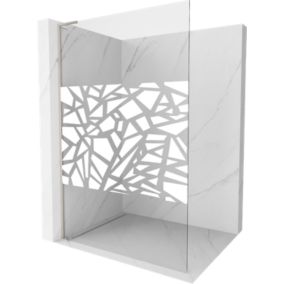 Ścianka prysznicowa Mexen Kioto biały wzór 80x200 cm  800-080-103-97-85 1 szt.