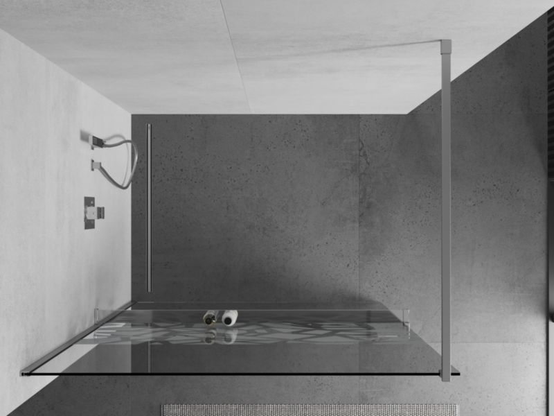 Ścianka prysznicowa Mexen Kioto+ biały wzór 80x200 cm  800-080-121-01-85 1 szt.