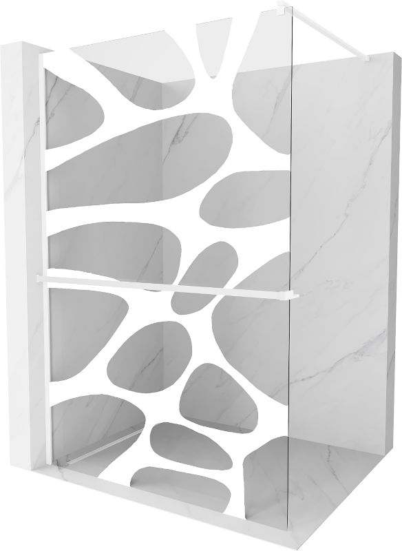 Ścianka prysznicowa Mexen Kioto+ biały wzór 80x200 cm  800-080-121-20-97 1 szt.