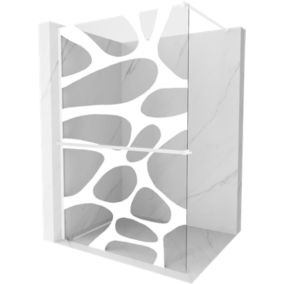 Ścianka prysznicowa Mexen Kioto+ biały wzór 80x200 cm  800-080-121-20-97 1 szt.