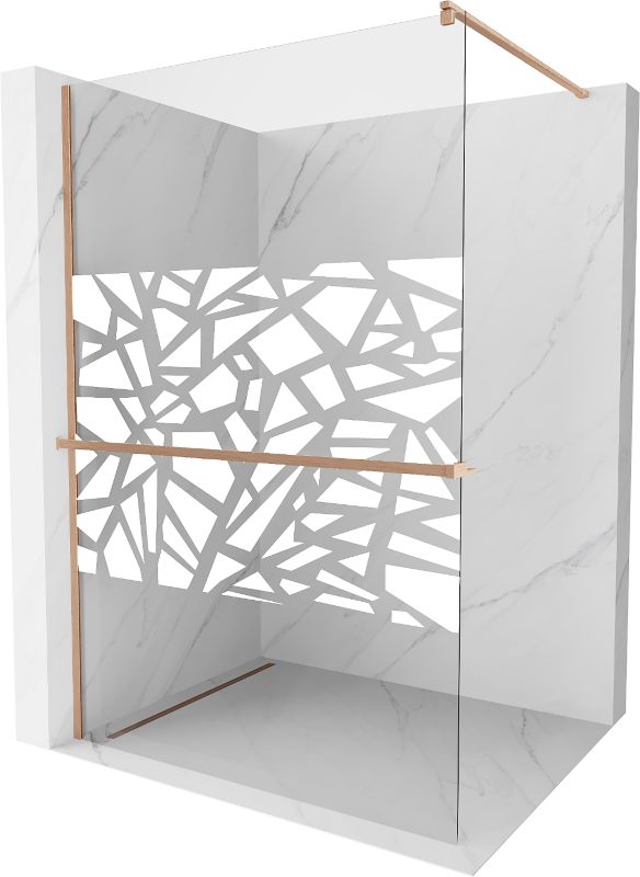 Ścianka prysznicowa Mexen Kioto+ biały wzór 80x200 cm  800-080-121-65-851 szt.