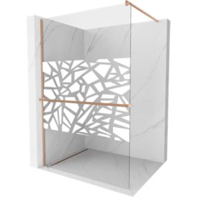 Ścianka prysznicowa Mexen Kioto+ biały wzór 80x200 cm  800-080-121-65-851 szt.