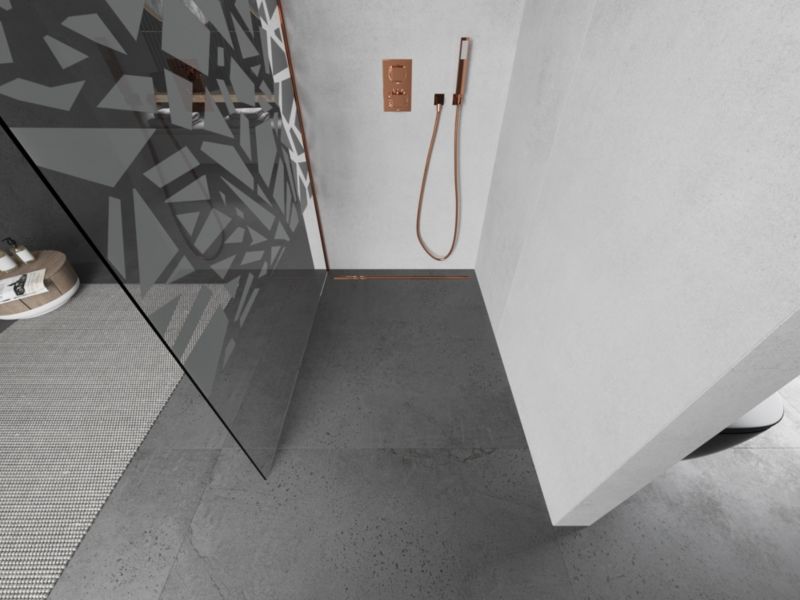 Ścianka prysznicowa Mexen Kioto biały wzór 90 x 200 cm 800-090-101-60-85 1 szt.