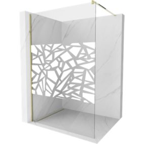 Ścianka prysznicowa Mexen Kioto biały wzór 90x200 cm  800-090-101-50-85 1 szt.