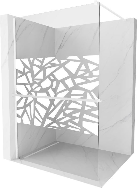 Ścianka prysznicowa Mexen Kioto+ biały wzór 90x200 cm  800-090-121-20-85 1 szt.