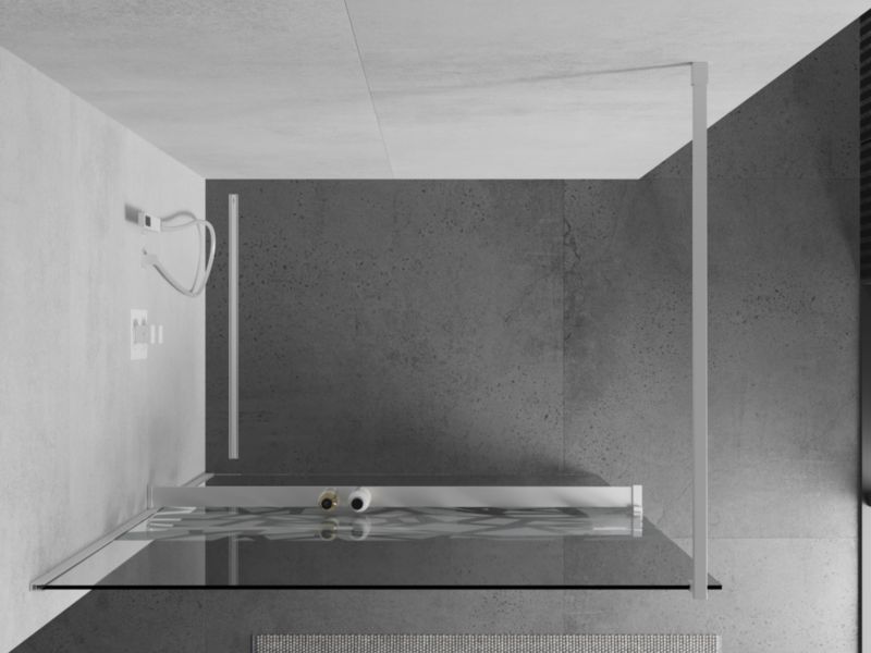 Ścianka prysznicowa Mexen Kioto+ biały wzór 90x200 cm  800-090-121-20-85 1 szt.