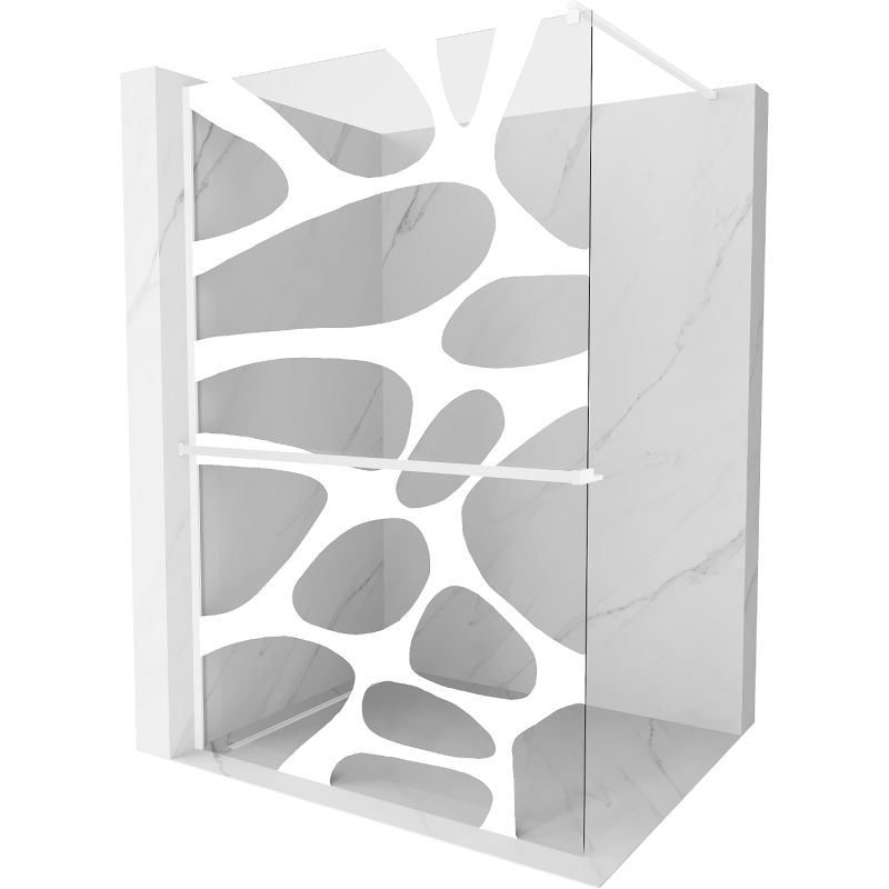 Ścianka prysznicowa Mexen Kioto+ biały wzór 90x200 cm  800-090-121-20-97 1 szt.