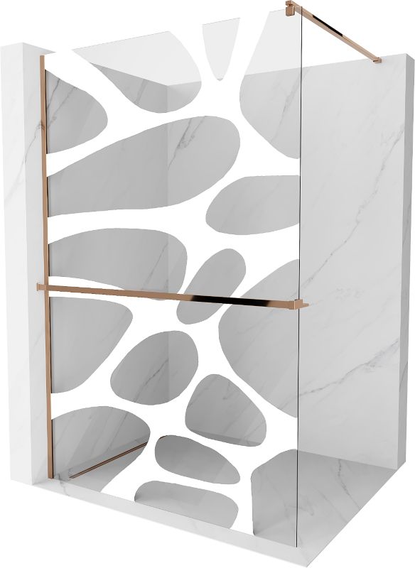 Ścianka prysznicowa Mexen Kioto+ biały wzór 90x200 cm  800-090-121-60-97 1 szt.