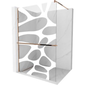 Ścianka prysznicowa Mexen Kioto+ biały wzór 90x200 cm  800-090-121-60-97 1 szt.