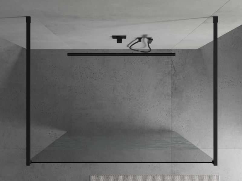 Ścianka prysznicowa Mexen Kioto biały wzór czarna 130x200 cm 1 szt.