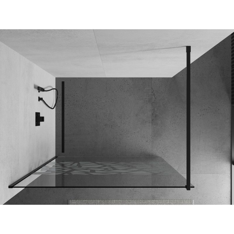 Ścianka prysznicowa Mexen Kioto biały wzór czarny 70x200 cm 1 szt.