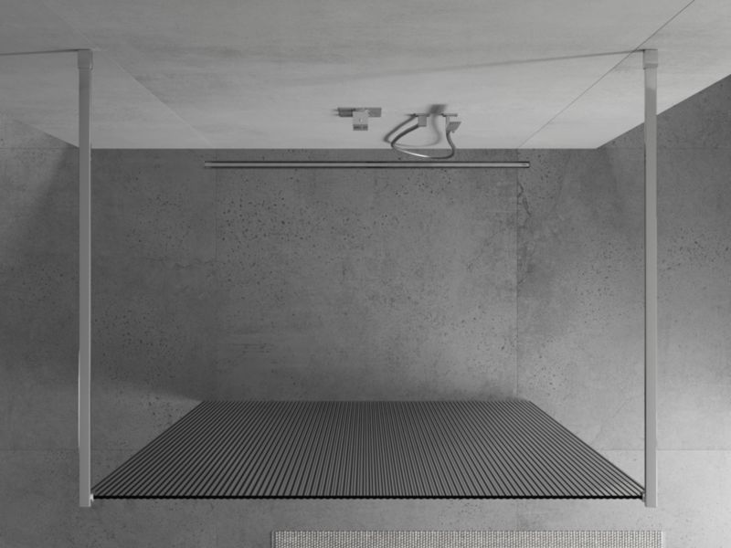 Ścianka prysznicowa Mexen Kioto chrom prążki 140x200 cm 1 szt.