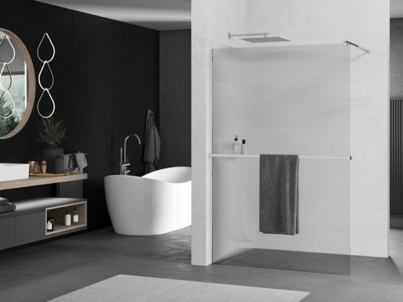 Ścianka prysznicowa Mexen Kioto+ chrom prążki 70x200 cm 800-070-121-01-09 1 szt.