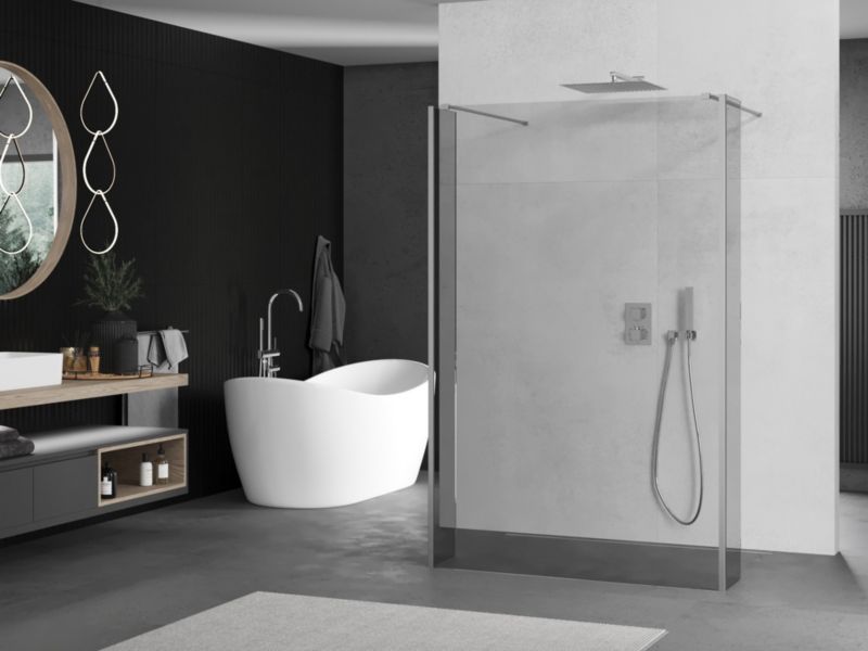 Ścianka prysznicowa Mexen Kioto chrom transparent 100x30x30 cm 3 szt.